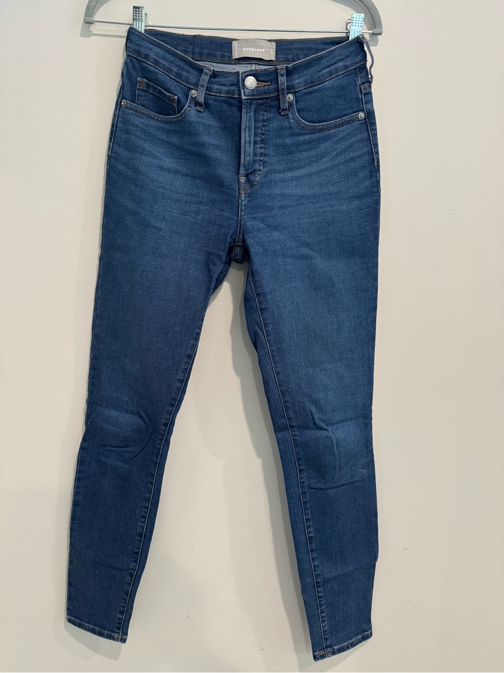 Everlane Dark Wash High-Rise Skinny Jeans